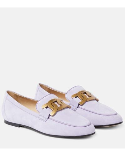 Tod's Kate Suede Loafers - White
