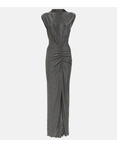 Diane von Furstenberg Robe longue Apollo metallisee - Gris