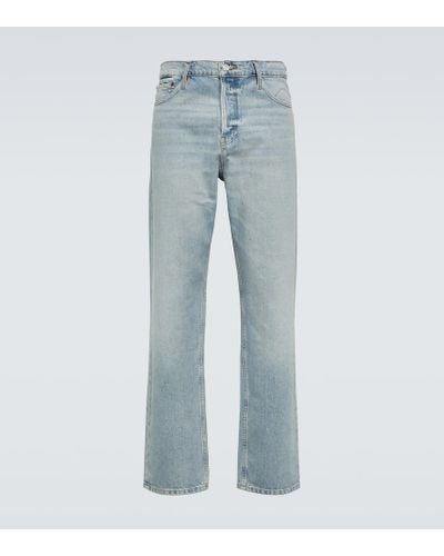 FRAME Mid-Rise Straight Jeans - Blau