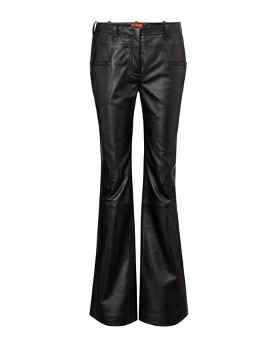 Altuzarra Serge Mid-rise Leather Bootcut Trousers - Black