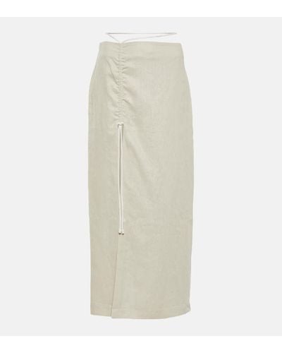Sir. The Label Musee Wrap Linen Midi Skirt - Natural