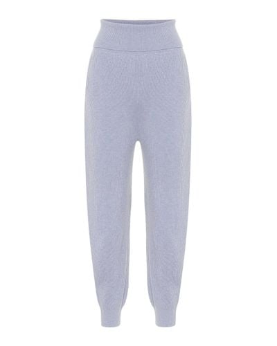 Stella McCartney Cashmere And Wool Trackpants - Blue