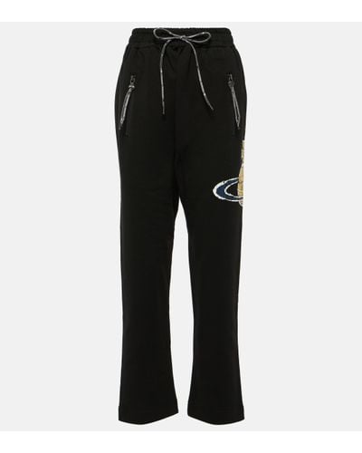 Vivienne Westwood Pantalon de survetement Orb en coton - Noir