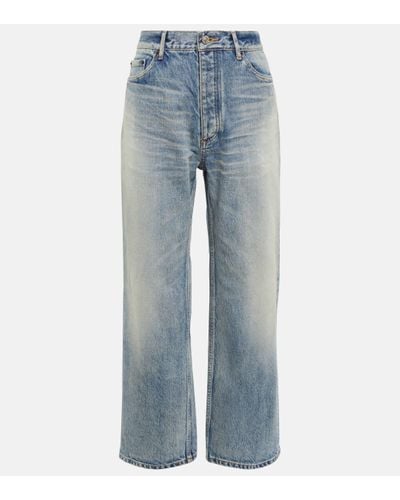 Balenciaga High-rise Wide-leg Jeans - Blue