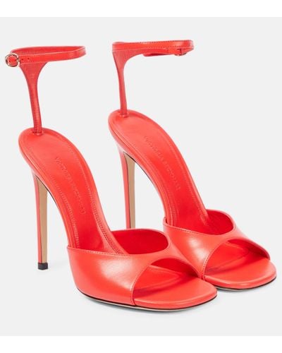 Victoria Beckham Leather Sandals - Red