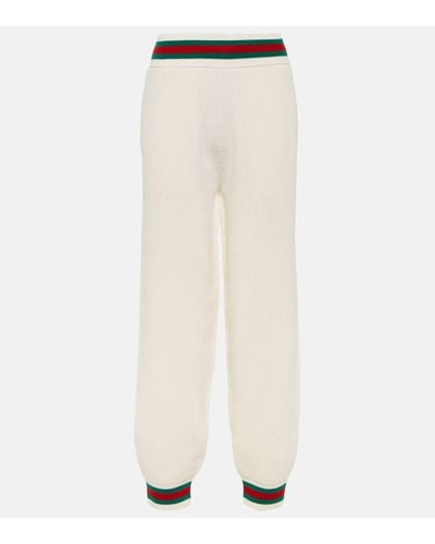 Gucci Pantalon de survetement en laine melangee - Neutre