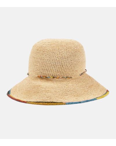 Missoni Crochet Raffia Bucket Hat - Natural