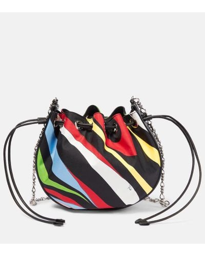 Emilio Pucci Abstract-print Pouch Shoulder Bag - Multicolor