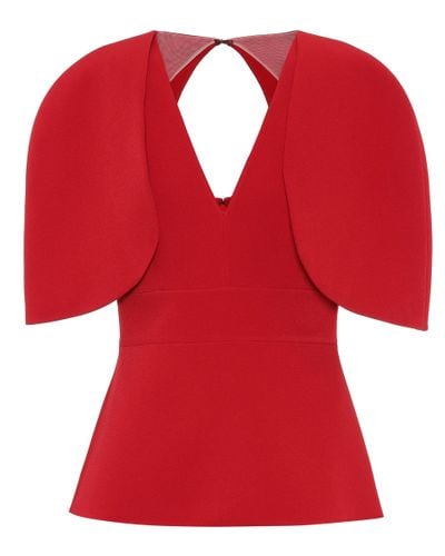 Safiyaa Orion Stretch-crepe Top - Red