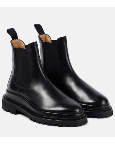 Isabel Marant Castay Leather Chelsea Boots - Black