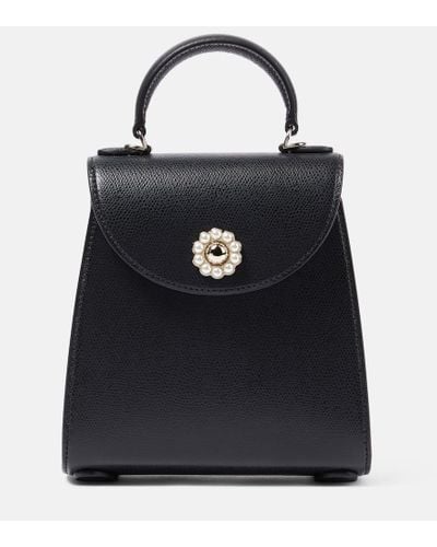 Simone Rocha Valentine Mini Leather Tote Bag - Black