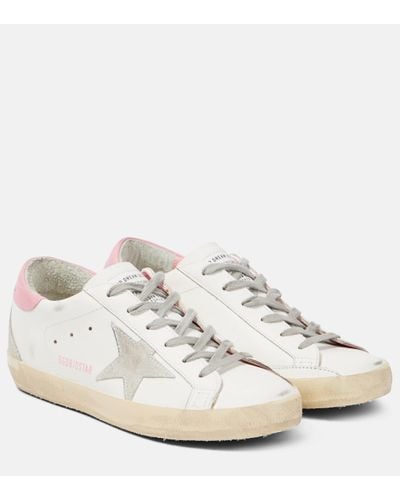 Golden Goose Super-star Leather Trainers - White