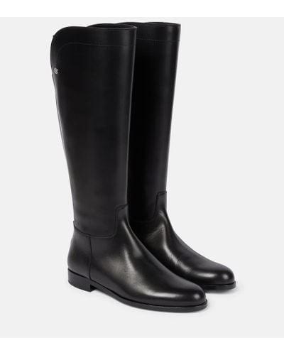 Loro Piana Welly Leather Boots - Black