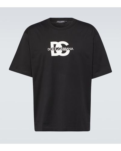 Dolce & Gabbana Kurzarm-T-Shirt Print Dg-Logo - Schwarz