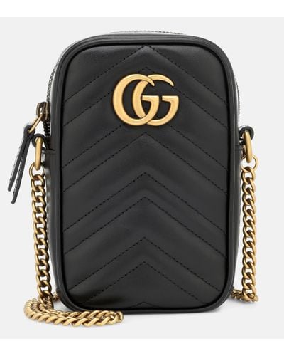Gucci Mini sac GG Marmont - Noir