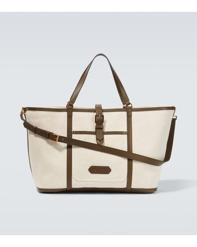 Tom Ford Tote East West aus Canvas - Mettallic