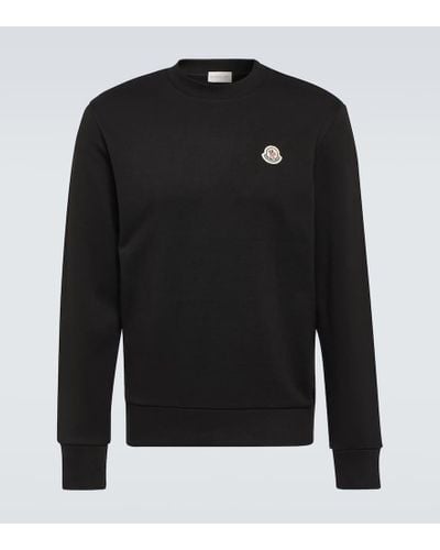 Moncler Logo-patch Cotton Sweatshirt - Black