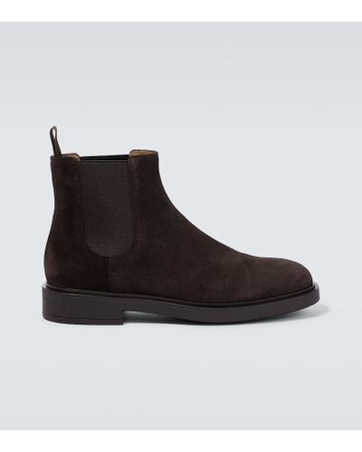 Gianvito Rossi Chelsea Boots Douglas aus Veloursleder - Schwarz