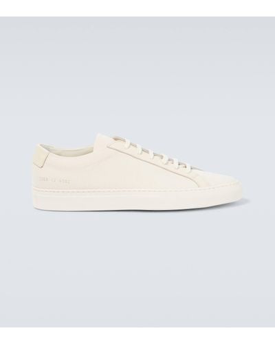 Common Projects Achilles Leather And Canvas Trainers - White