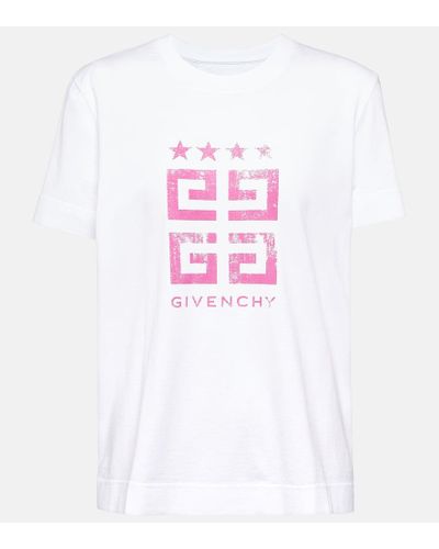 Givenchy T-Shirt 4G Stars aus Baumwoll-Jersey - Pink