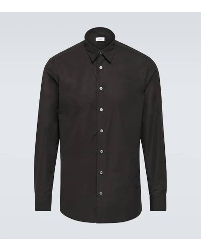 Lardini Camisa de popelin de algodon - Negro