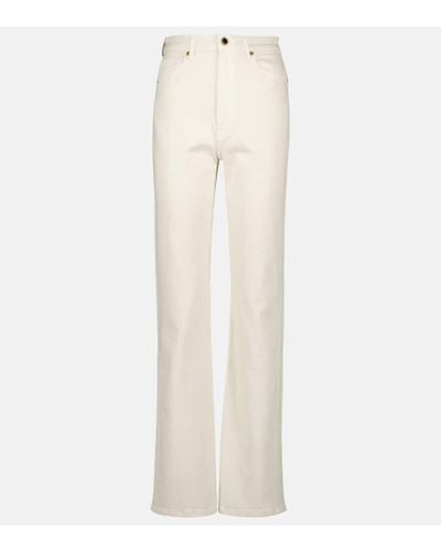 Khaite Danielle High-rise Straight Jeans - White