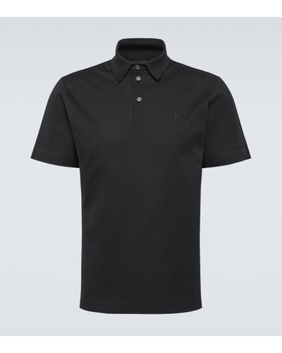 Givenchy Cotton Jersey Polo Shirt - Black