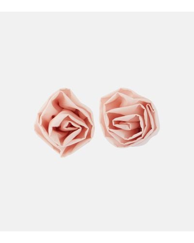 Simone Rocha Rose Earrings - Pink