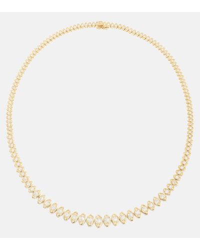 Sydney Evan Eternity 14kt Gold Necklace With Diamonds - Metallic