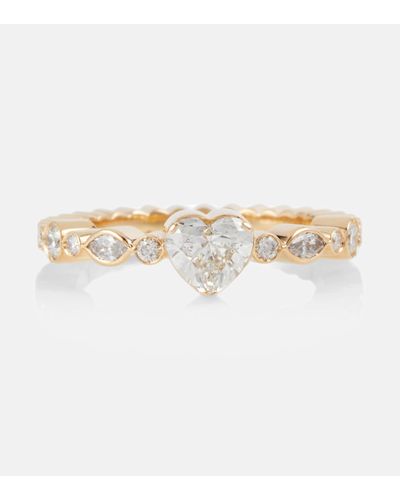 Sophie Bille Brahe Coeur Ensemble 18kt Gold Ring With Diamonds - White