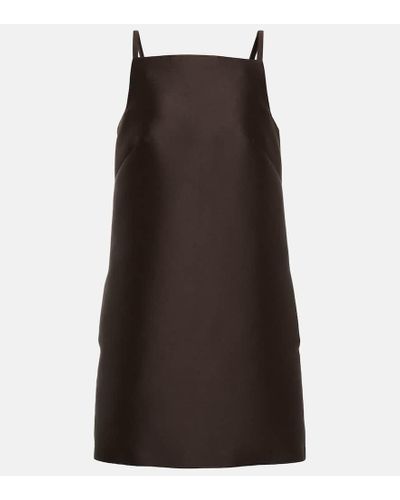 Valentino Minikleid aus Satin - Braun