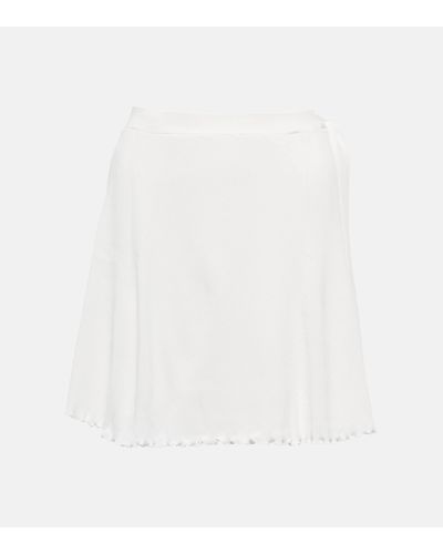 Live The Process Malia Ribbed-knit Tennis Miniskirt - White