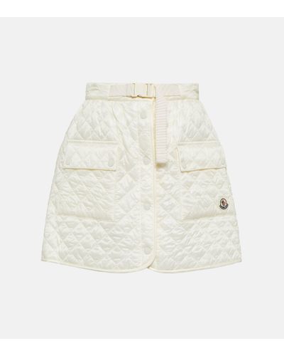 Moncler Quilted Wrap Miniskirt - White