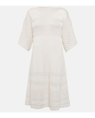 See By Chloé See By Chloe Open-knit Alpaca Wool-blend Dress - White