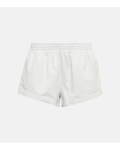 Balenciaga Shorts in jersey di cotone - Bianco