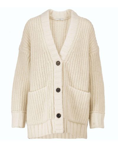 Co. Wool-blend Cardigan - Natural