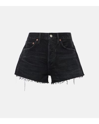 Agolde Shorts Parker di jeans - Nero
