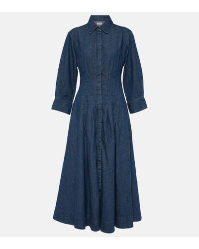 Jonathan Simkhai Hemdblusenkleid aus Denim - Blau