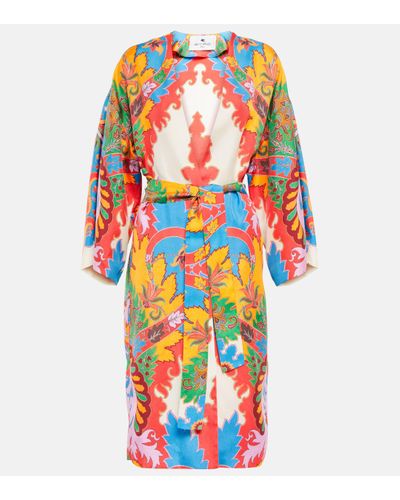 Etro Printed Silk Beach Cover-up - Red