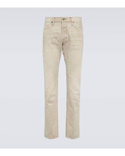 Tom Ford Mid-rise Slim Jeans - Natural