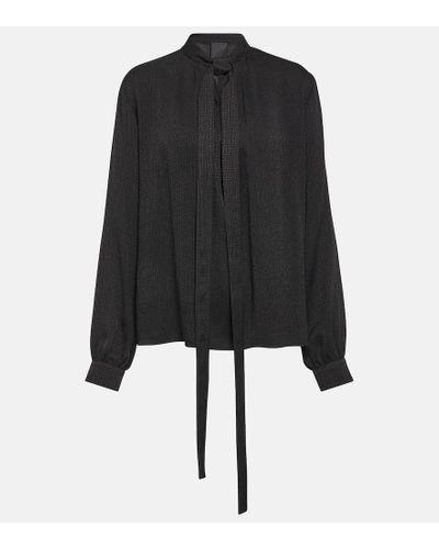 Givenchy Blusa 4G de seda - Negro