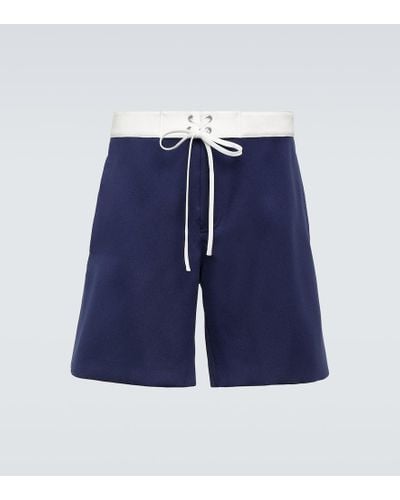 Miu Miu Bermuda-Shorts aus Satin - Blau