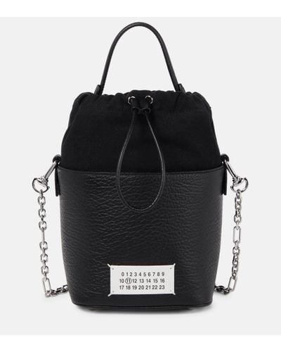Maison Margiela 5ac Leather Bucket Bag - Black