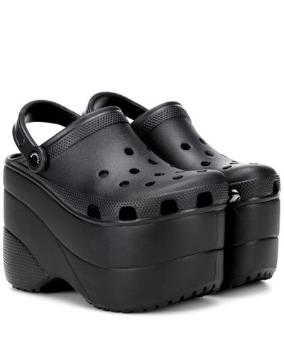 Balenciaga Crocs con platform - Nero