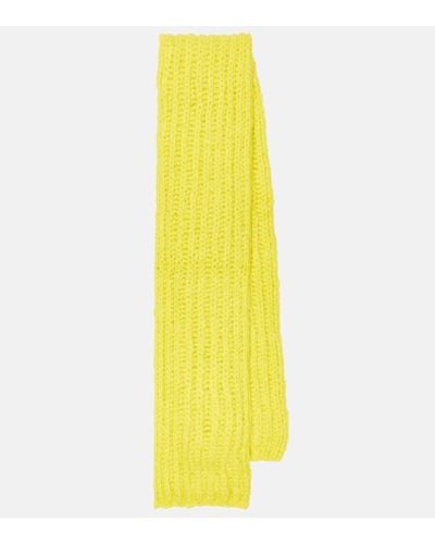Gabriela Hearst Ruben Ribbed-knit Cashmere Scarf - Yellow