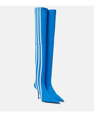 Balenciaga X Adidas Knife Over-the-knee Boots - Blue