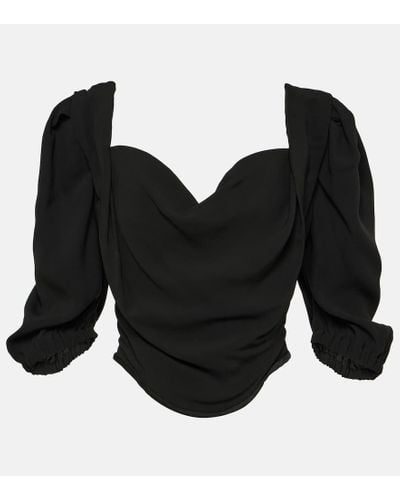 Vivienne Westwood Crepe Corset Top - Black