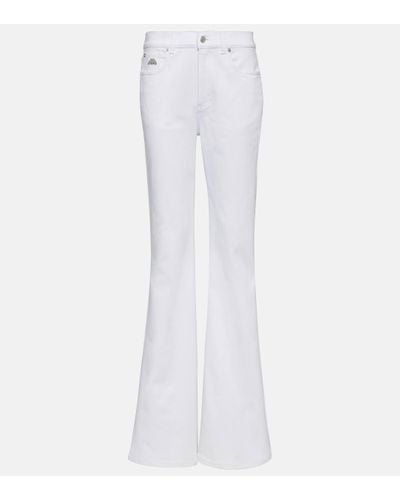 Alexander McQueen Jean flare a taille haute - Blanc