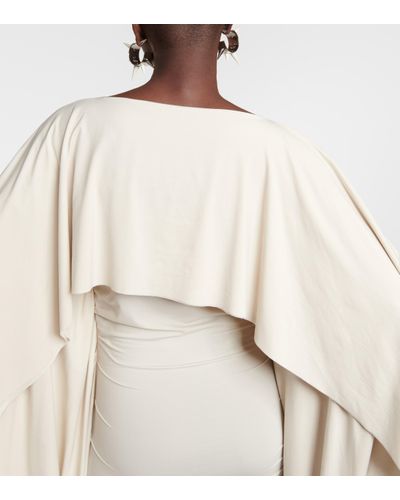 Acne Studios Draped Jersey Gown - Natural