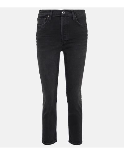 Agolde High-Rise Cropped Slim Jeans Riley - Mehrfarbig